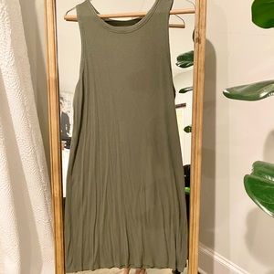 Super Soft Green Ribbed Dress